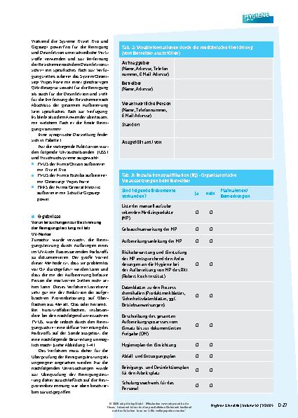 Vorschauseite 5: Validierung der Aufbereitung von Ultraschallsonden mit Schleimhautkontakt mit desinfizierenden Tuchsystemen