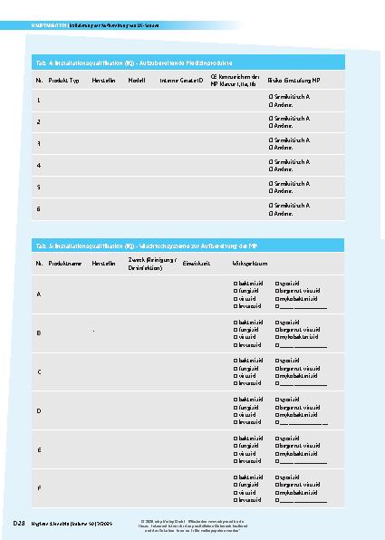 Vorschauseite 6: Validierung der Aufbereitung von Ultraschallsonden mit Schleimhautkontakt mit desinfizierenden Tuchsystemen