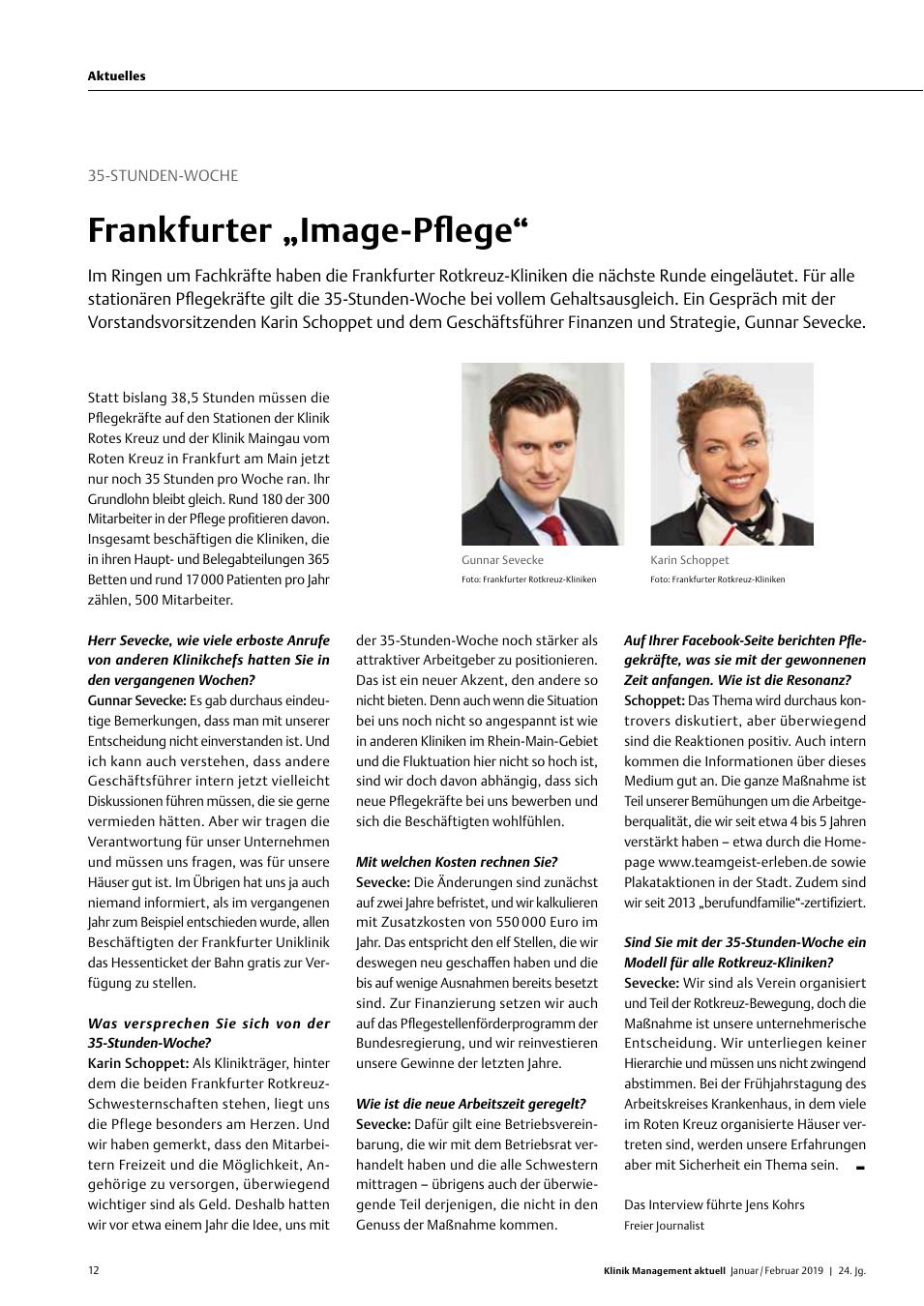 Vorschauseite 1: 35-Stunden-Woche: Frankfurter ?Image-Pflege?