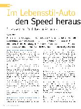 Vorschauseite 1: Im Lebensstil-Auto den Speed herausnehmen.