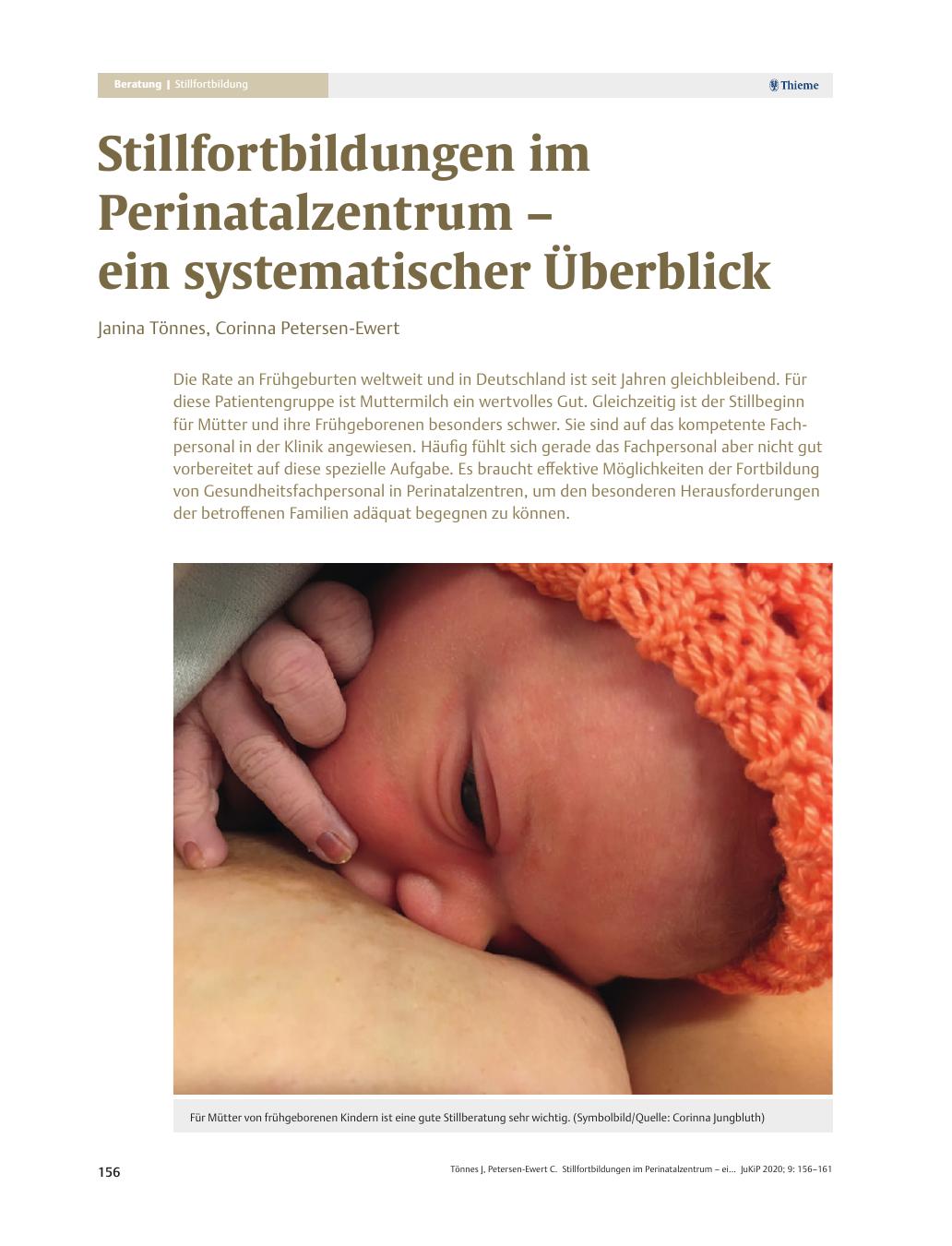 Vorschauseite 1: Fortbildungen im Perinatalzentrum – ein systematischer Überblick