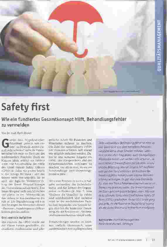 Vorschauseite 1: Sicherheit zuerst