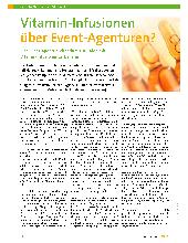 Vorschauseite 1: Vitamin-Infusionen über Event-Agenturen?