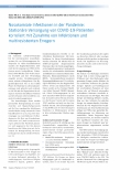 Vorschauseite 1: Nosokomiale Infektionen in der Pandemie: Stationäre Versorgung von COVID-19-Patienten korreliert mit Zunahme von Infektionen und multiresistenten Erregern.