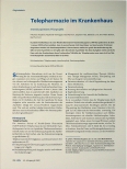 Vorschauseite 1: Telepharmazie im Krankenhaus