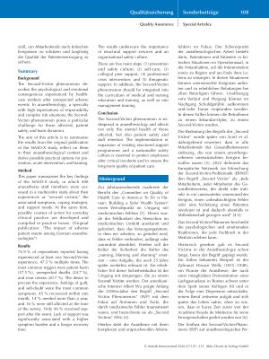 Vorschauseite 2: Das Second-Victim-Phänomen in der Anästhesiologie: Ergebnisse aus der Originalpublikation der SeViD-X-Studie