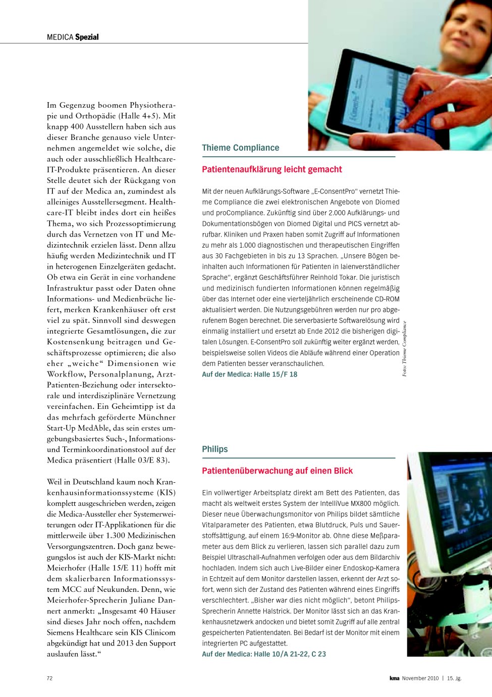 Vorschauseite 1: Patientenüberwachung auf einen Blick