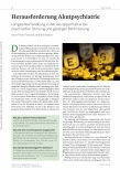 Vorschauseite 1: Herausforderung Akutpsychiatrie: Langzeitbehandlung in der Akutpsychiatrie bei psychischer Störung und geistiger Behinderung.