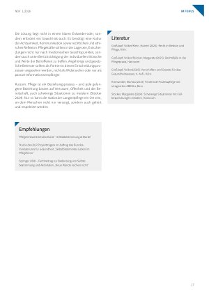 Vorschauseite 4: Personzentrierte Pflege im Spannungsfeld der Verantwortung