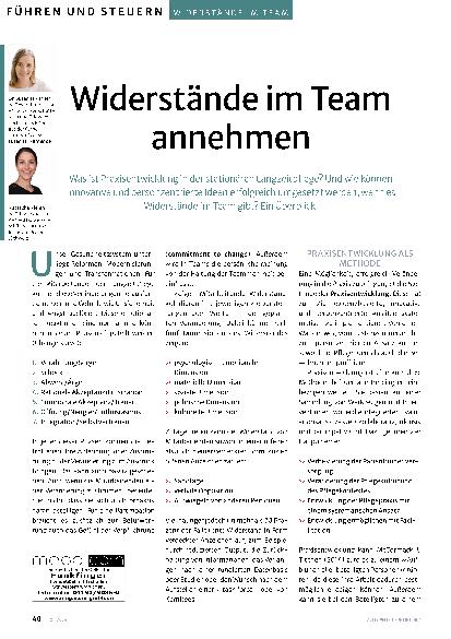 Vorschauseite 1: Widerstände im Team annehmen