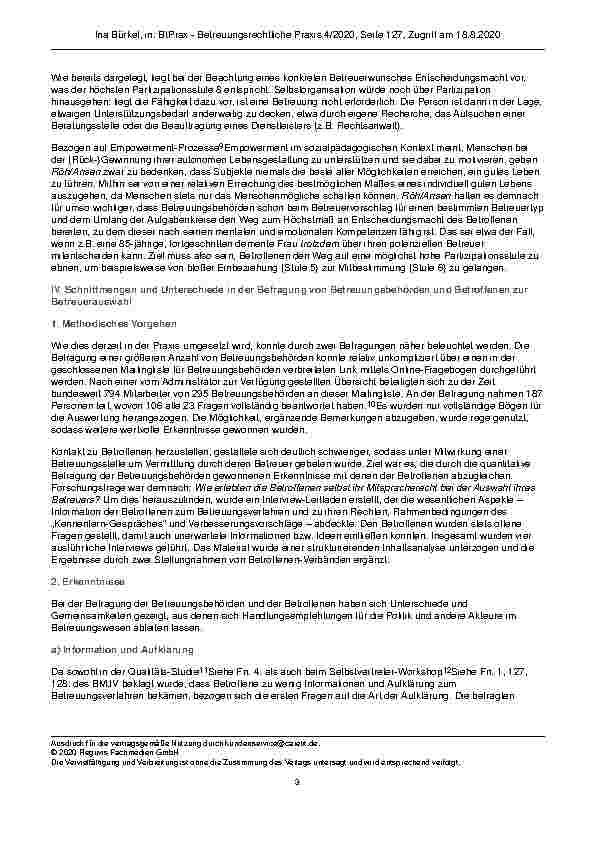 Vorschauseite 3: „Die haben mir gesagt, dass ich jemand anderen wählen kann“ – Betrachtungen zur Praxis der Beteiligung Betroffener bei der Betreuerauswahl