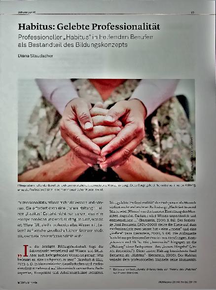 Vorschauseite 1: Habitus: Gelebte Professionalität. Professioneller „Habitus“ in helfenden Berufen als Bestandteil des Bildungskonzepts.