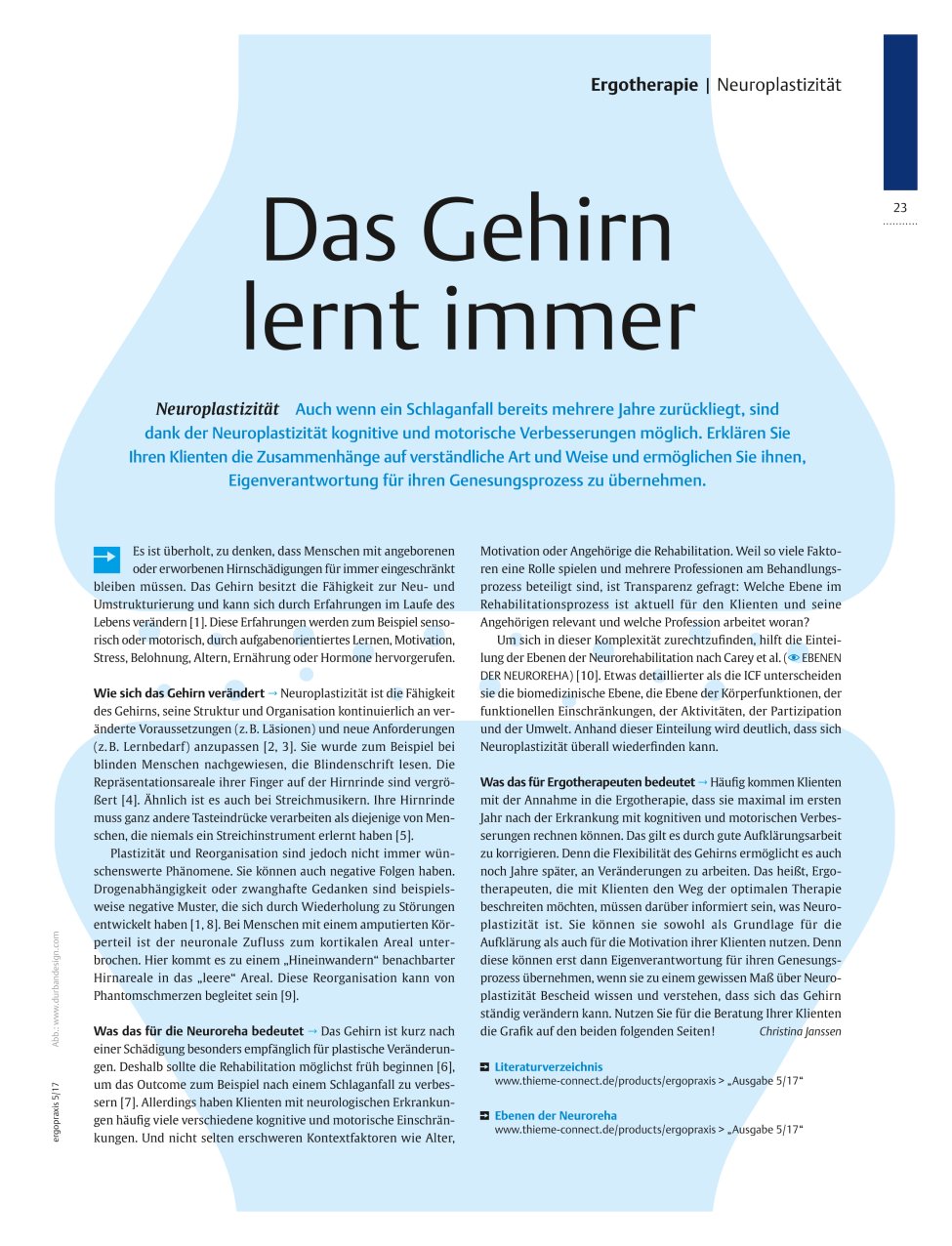 Vorschauseite 1: Neuroplastizität ? Das Gehirn lernt immer