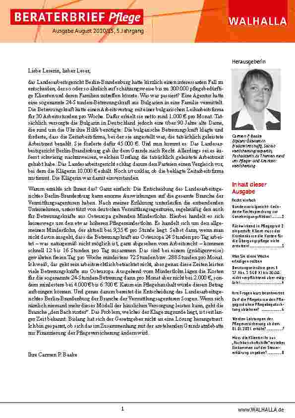 Vorschauseite 1: Bundessozialgericht: Geänderte Rechtsprechung zur Genehmigungsfiktion!