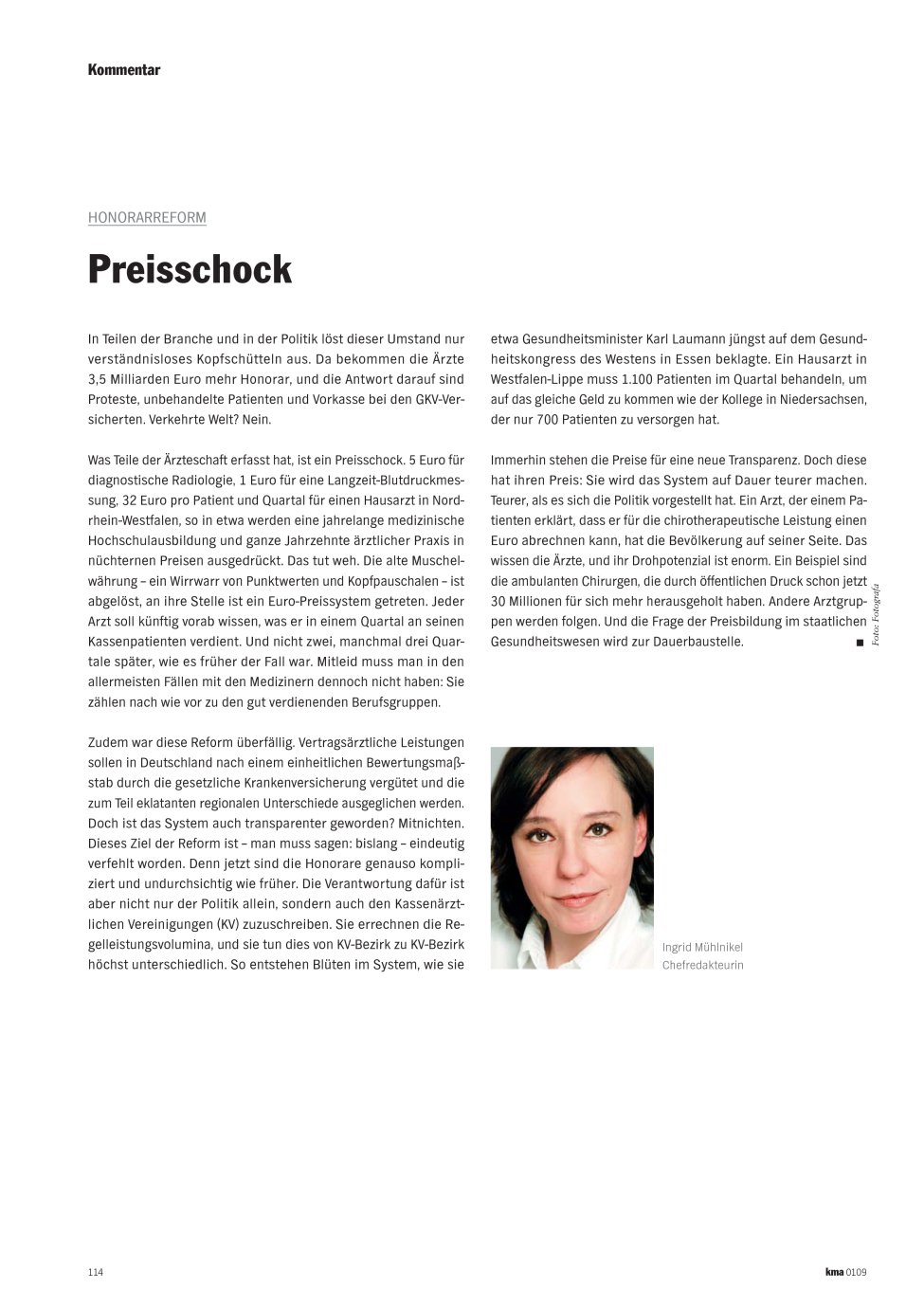 Vorschauseite 1: Preisschock