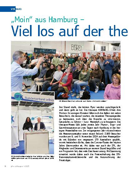 Vorschauseite 1: "Moin" aus Hamburg - Viel los auf der Therapie in Hamburg.