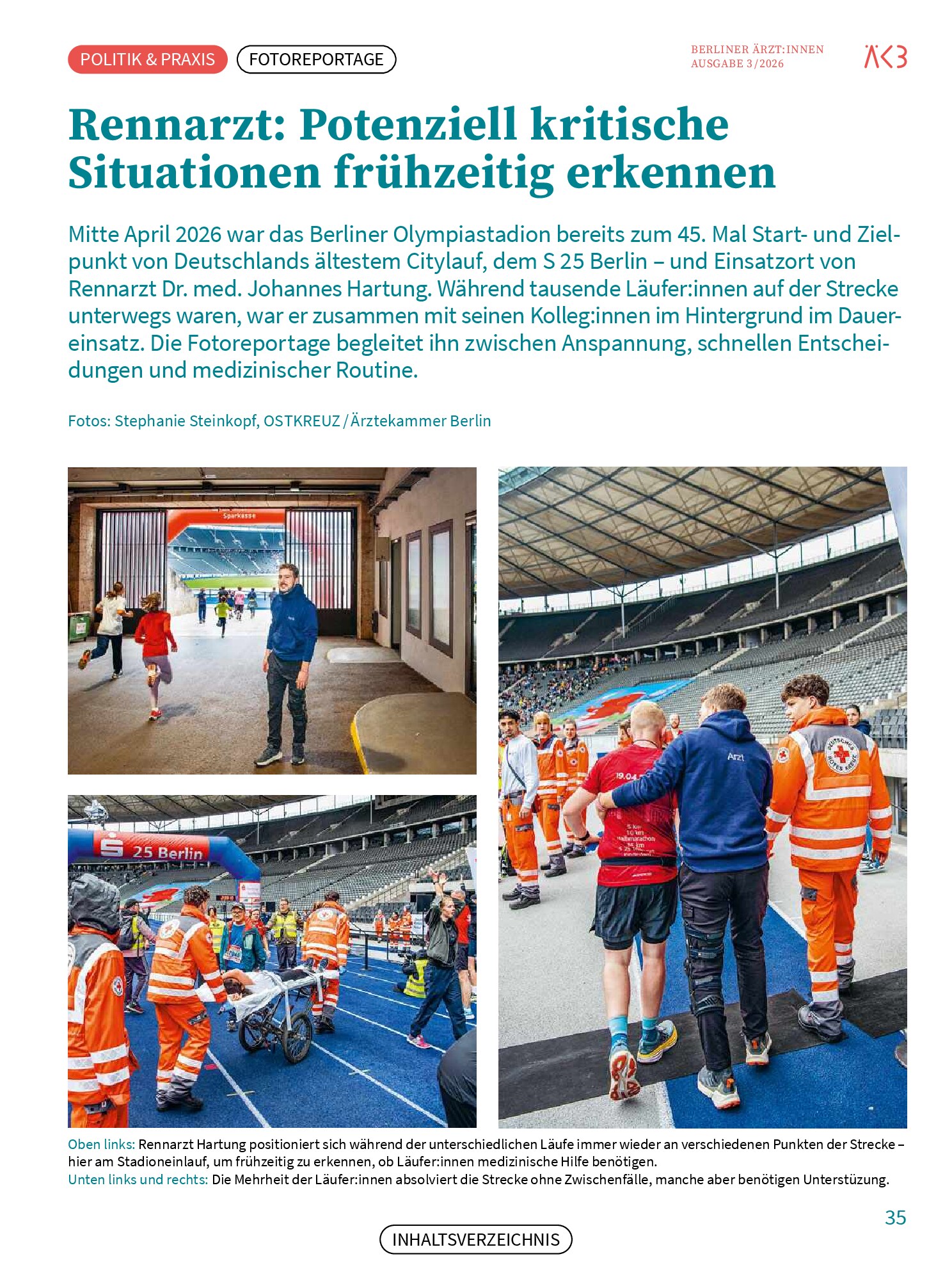 Vorschauseite 1: Rennarzt: Potenziell kritische Situationen frühzeitig erkennen