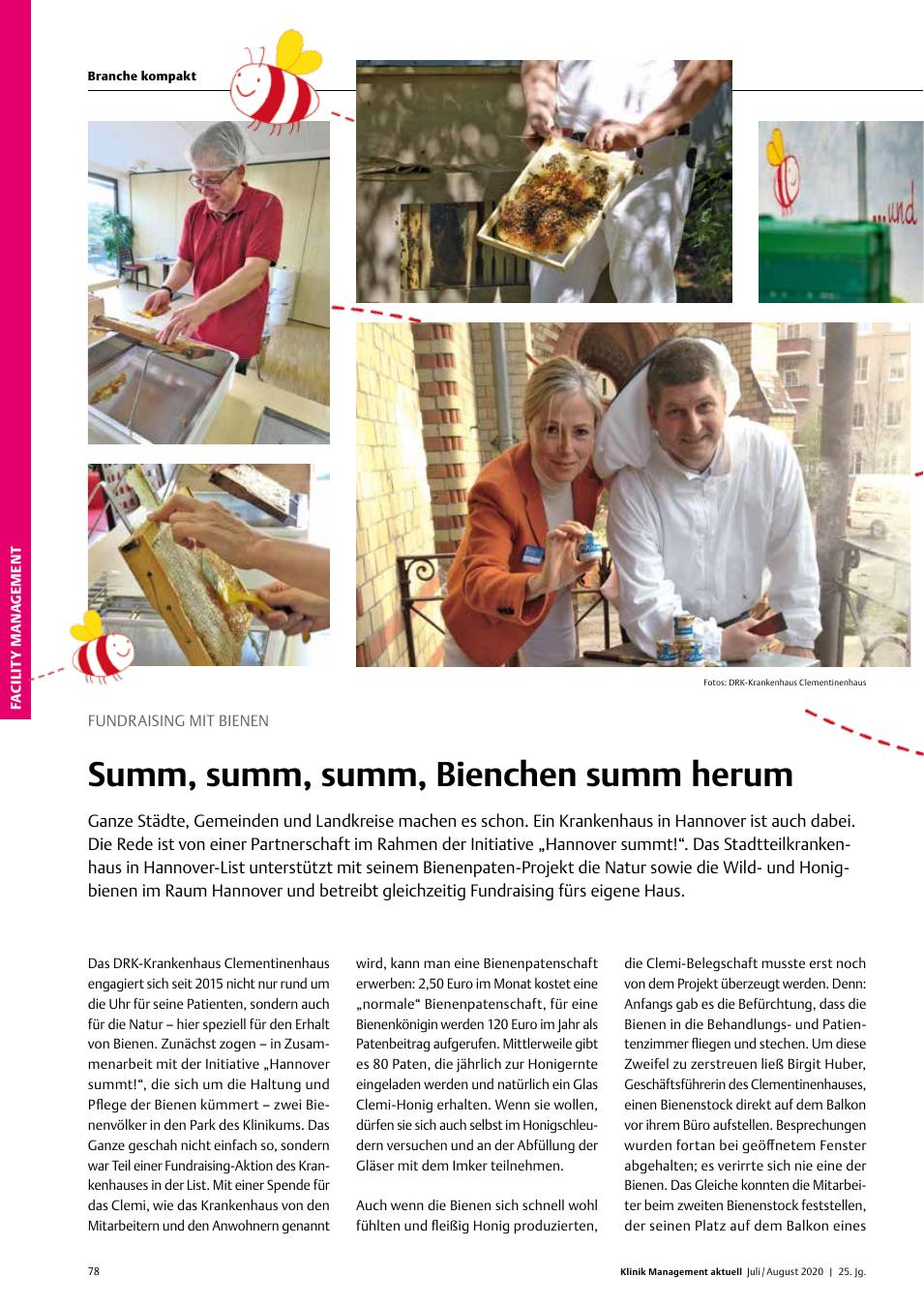 Vorschauseite 1: Fundraising mit Bienen: Summ, summ, summ, Bienchen summt herum