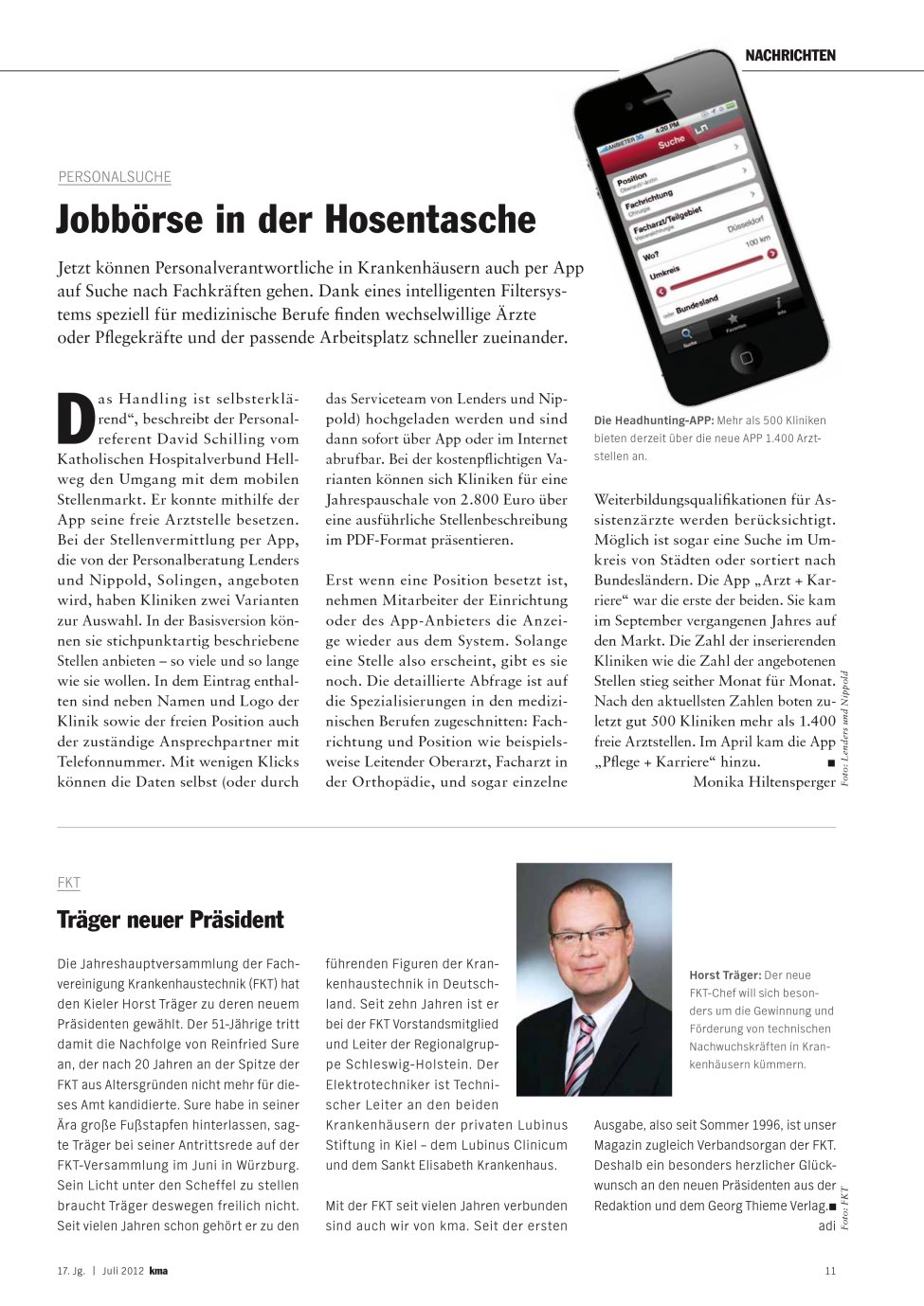 Vorschauseite 1: Jobbörse in der Hosentasche