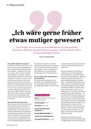 Vorschauseite 1: „Ich wäre gerne früher etwas mutiger gewesen“