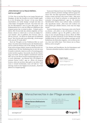 Vorschauseite 4: Pflege bei Nacht Unterwegs mit der Nacht-Spitex Zürich