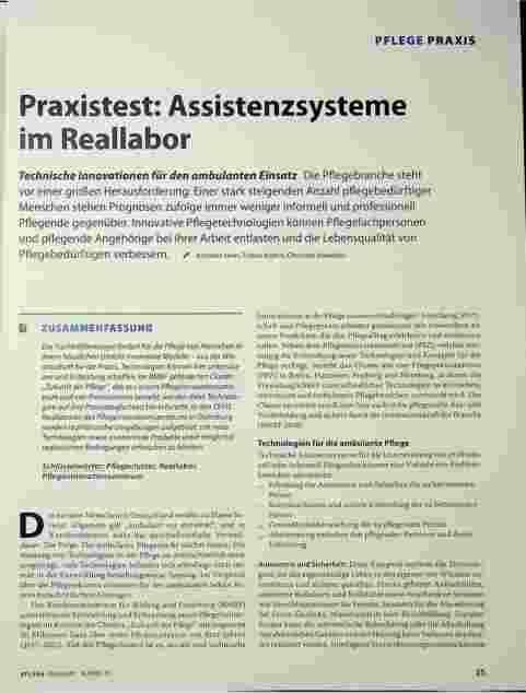 Vorschauseite 1: Praxistest: Assistenzsysteme im Reallabor