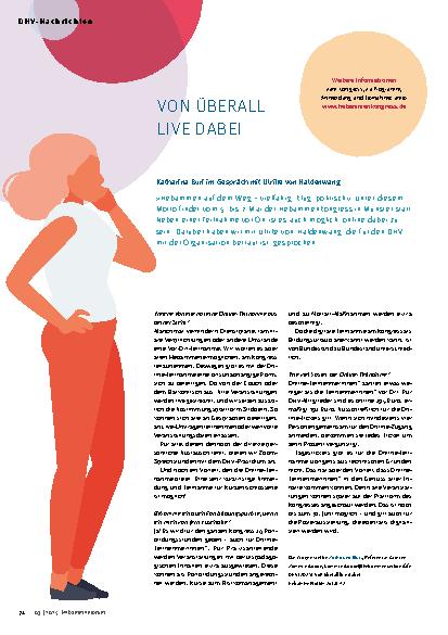 Vorschauseite 1: Von überall Live dabei