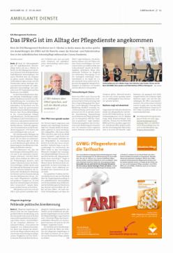 Vorschauseite 1: Das IPReG ist im Alltag der Pflegedienste angekommen.