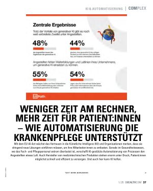 Vorschauseite 1: Weniger Zeit am Rechner, mehr Zeit für Patient: innenwie Automatisierung die Krankenpflege unterstützt