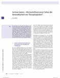 Vorschauseite 1: Serious Games - Wie beeinflusst unser Sehen die Anwendbarkeit von Therapiespielen?