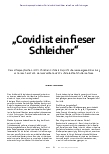 Vorschauseite 2: "Covid ist ein fieser Schleicher."