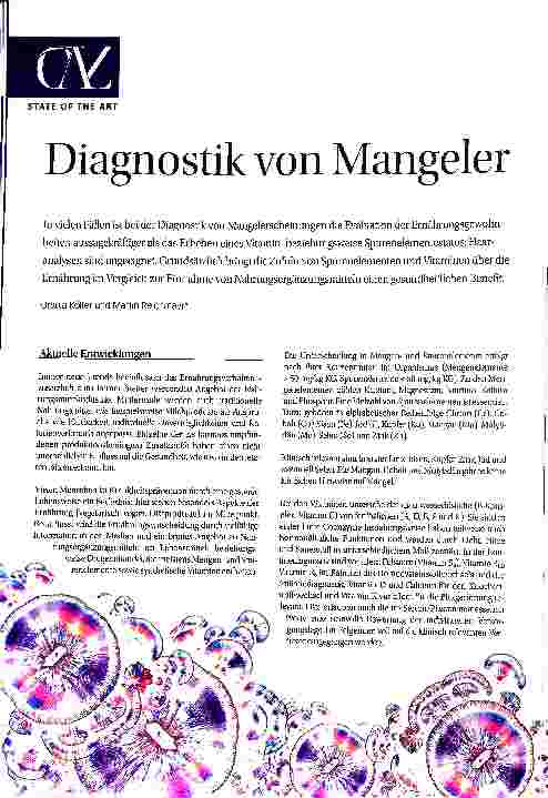 Vorschauseite 1: Diagnostik von Mangelerscheinungen