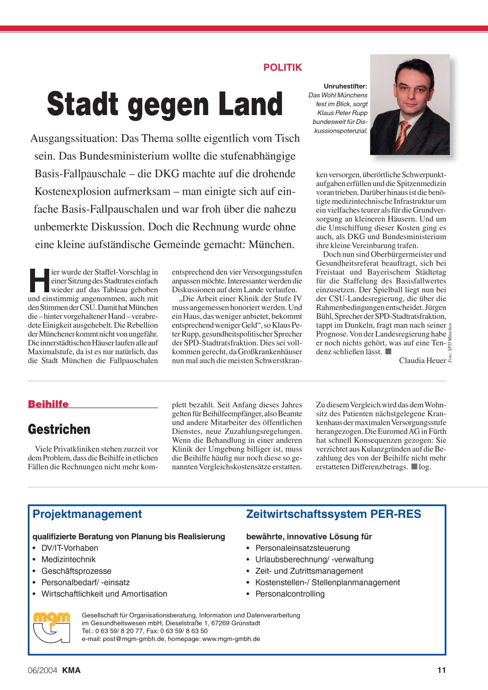 Vorschauseite 1: Stadt gegen Land
