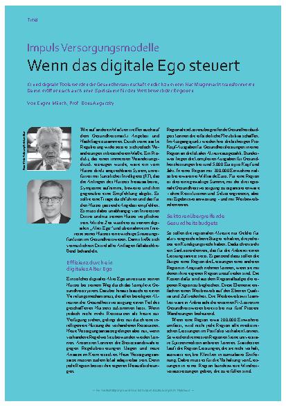 Vorschauseite 1: Impuls Versorgungsmodelle: Wenn das digitale Ego steuert