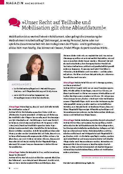 Vorschauseite 1: »Unser Recht auf Teilhabe und Mobilisierung gilt ohne Ablaufdatum! «