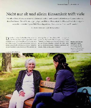 Vorschauseite 1: Nicht nur alt und allein: Einsamkeit trifft viele