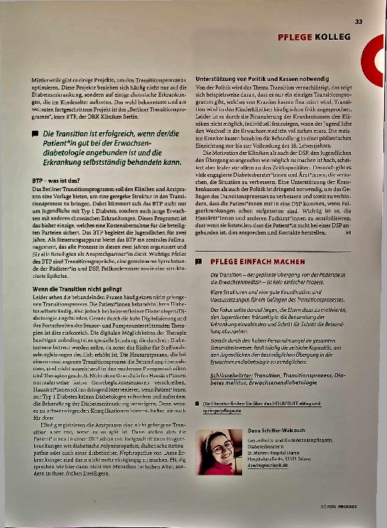 Vorschauseite 3: Jugendliche mit Diabetes - plötzlich erwachsen