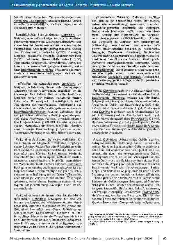 Vorschauseite 3: Covid-19 aus pflegediagnostischer Perspektive