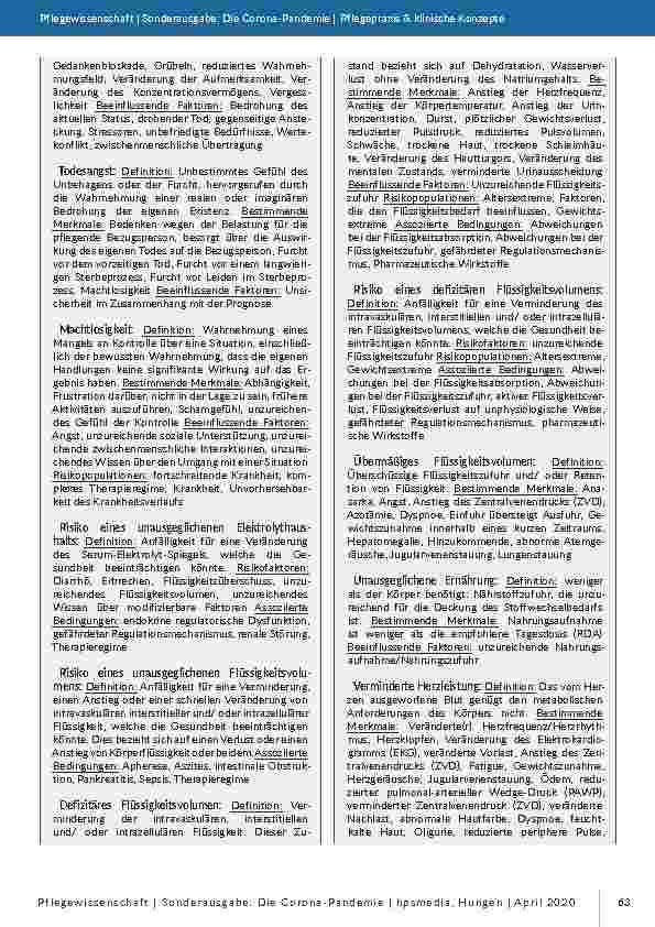 Vorschauseite 4: Covid-19 aus pflegediagnostischer Perspektive