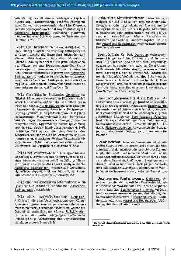 Vorschauseite 5: Covid-19 aus pflegediagnostischer Perspektive