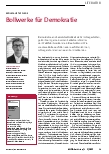 Vorschauseite 1: Bollwerke für Demokratie