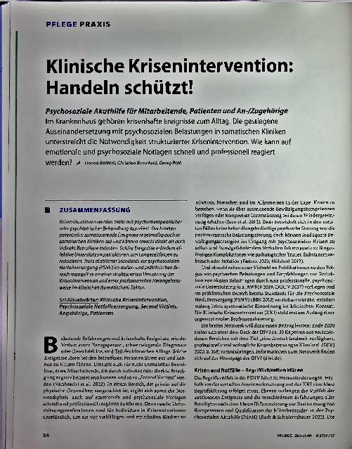 Vorschauseite 1: Klinische Krisenintervention: Handeln schützt!