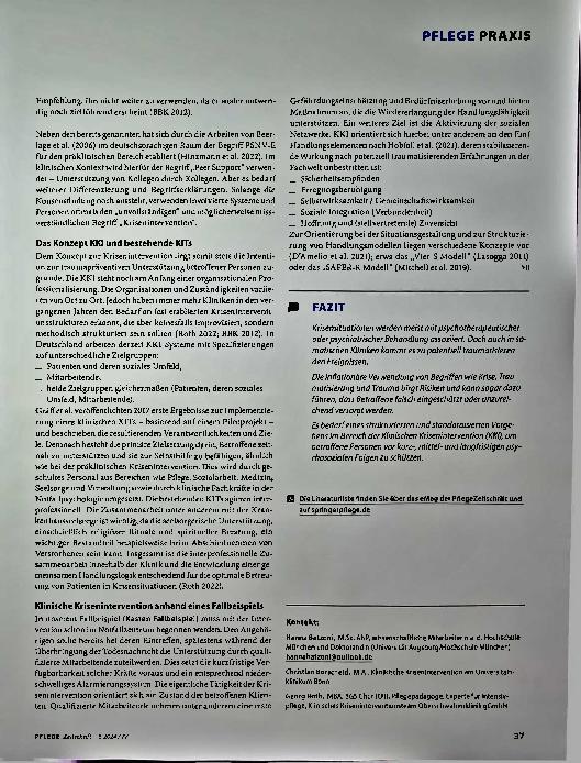 Vorschauseite 4: Klinische Krisenintervention: Handeln schützt!