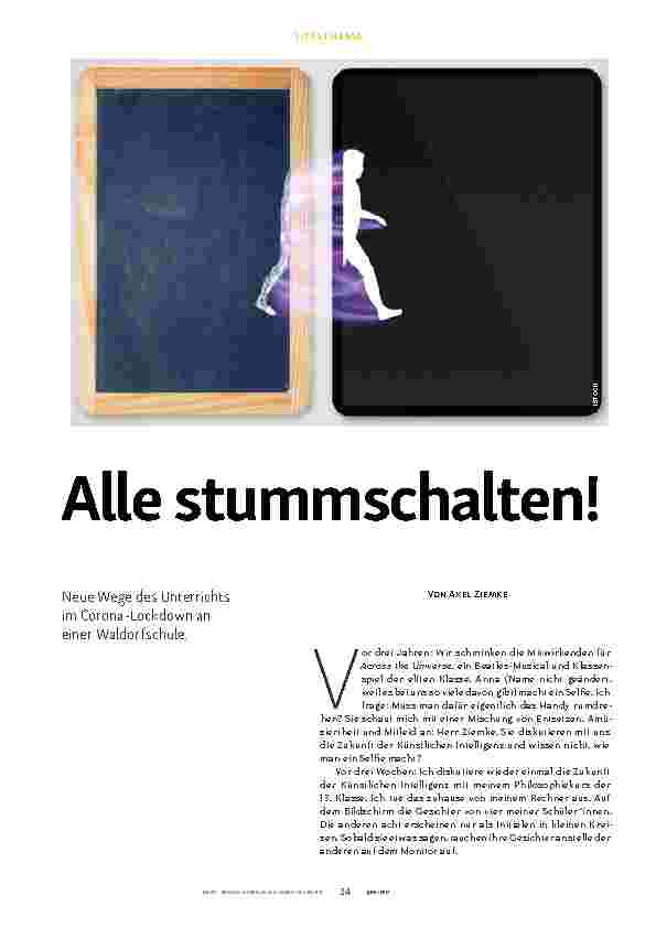 Vorschauseite 1: Alle stummschalten! (Note: The original text is spelled correctly. )