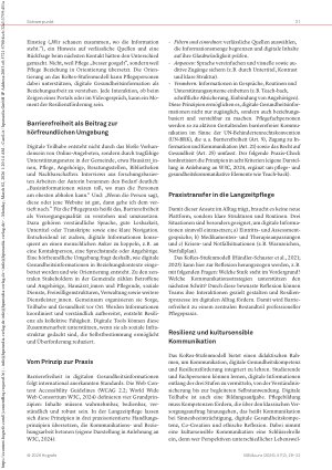 Vorschauseite 3: Digitale Gesundheitsinformation als Beziehungspraxis Wenn Hören und Sehen nachlassen