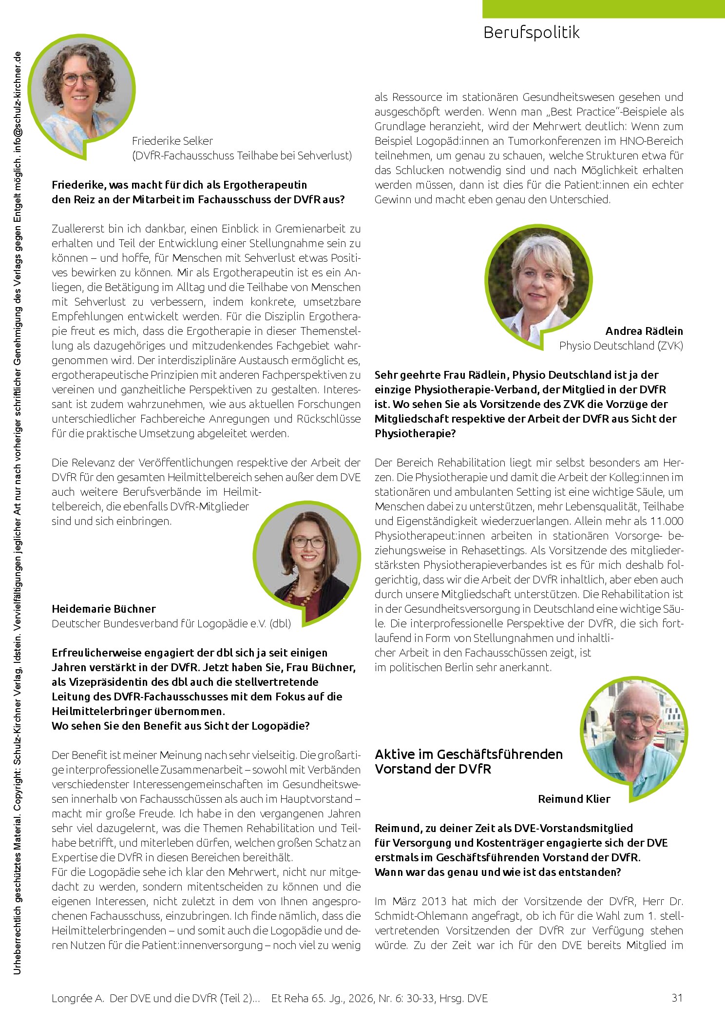Vorschauseite 2: Der DVE und die DVfR (Teil 2)