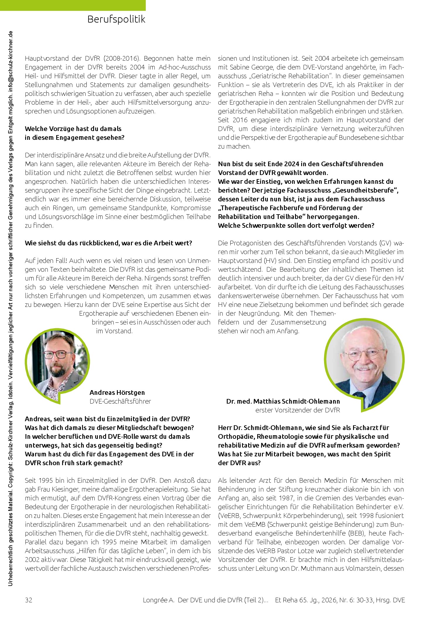 Vorschauseite 3: Der DVE und die DVfR (Teil 2)