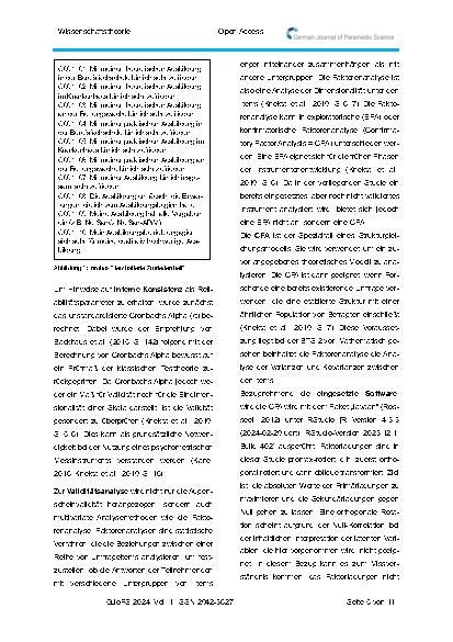 Vorschauseite 5: Faktoranalytische Validierung der zweiten Trendstudie zur Berufstreue bei angehenden Notfallsanitäter:innen