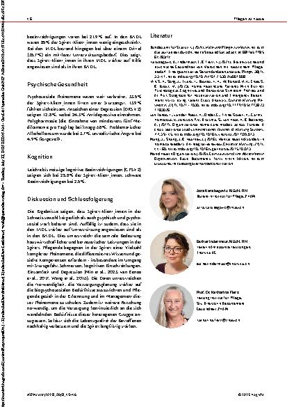 Vorschauseite 2: Der physische und psychische Gesundheits zustand von Spitex Klient_innen