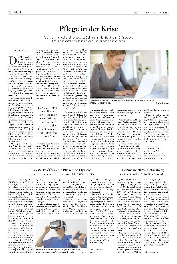 Vorschauseite 1: Pflege in der Krise
